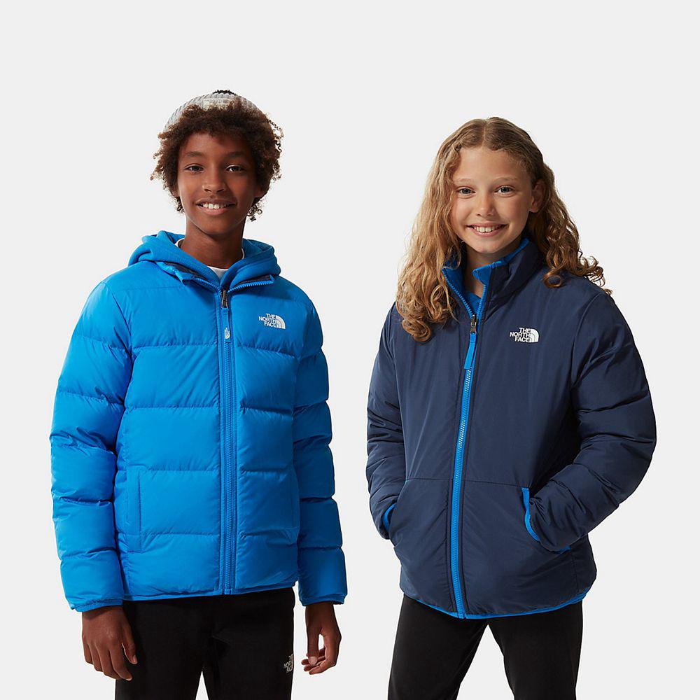 The North Face Reversible Andes Παιδικα Μπουφάν Πουπουλένια - Μπλε (XUNV25178)